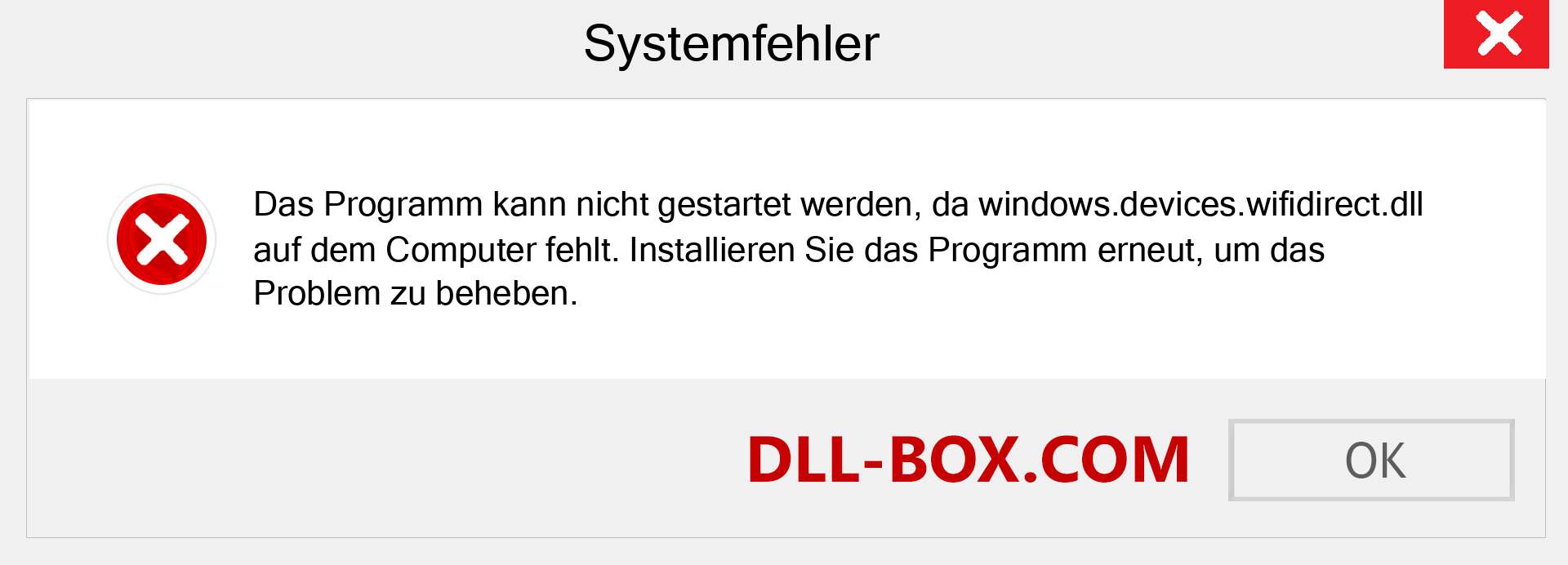 windows.devices.wifidirect.dll-Datei fehlt?. Download für Windows 7, 8, 10 - Fix windows.devices.wifidirect dll Missing Error unter Windows, Fotos, Bildern